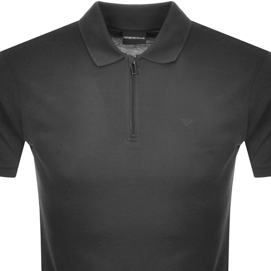 Alternative Image for ProductEmporio Armani Short Sleeved Polo T Shirt Grey2